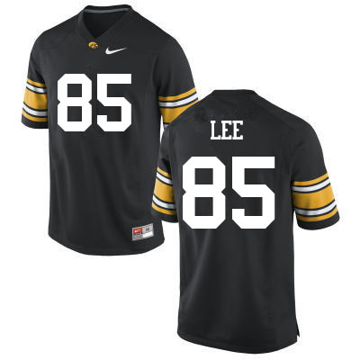 Men #85 Logan Lee Iowa Hawkeyes College Football Jerseys Sale-Black